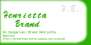henrietta brand business card
